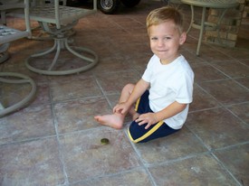 Wed 06 Aug 2008 08:59:53 AM

Andrew and his new little turtle, George.