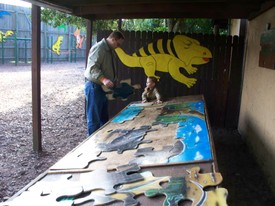 Sat 28 Nov 2009 04:03:40 PM

One of the last activities that we did was this giant dinosaur puzzle.