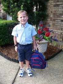 Tue 23 Aug 2011 07:45:11 AM

First day of first grade.