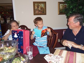Wed 25 Apr 2012 06:54:12 PM

We had a birthday dinner for Andrew at our home and both sets of grandparents attended!