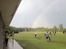 Fri 18 May 2012 07:03:35 PM

A rainbow after a severe thunderstorm stopped play at one of Andrew's YMCA flag football games.