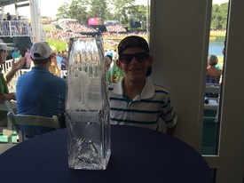 Sat 09 May 2015 03:45:21 PM

Andrew with The Players Championship trophy. His new friend Kenny from Nemours took this photo.
