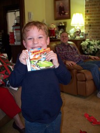 Fri 31 Dec 2010 01:46:58 PM

Grandaddy got Andrew exactly what he wanted -- the Hot Wheels Track Attack video game, and a Nintendo DSi XL to play it on!